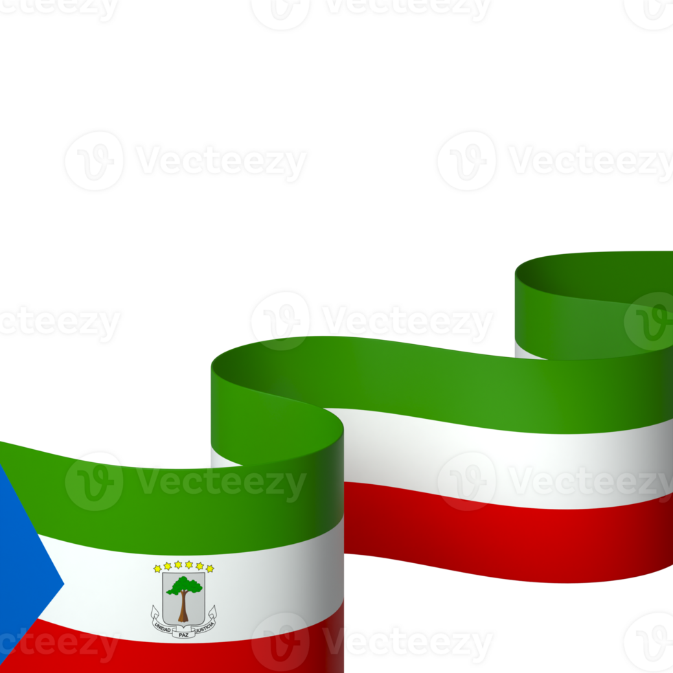 Equatorial Guinea flag element design national independence day banner ribbon png
