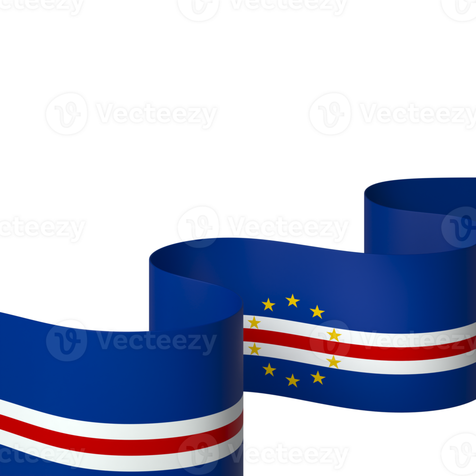 cabo verde Flagge Element Design National Unabhängigkeit Tag Banner Band png