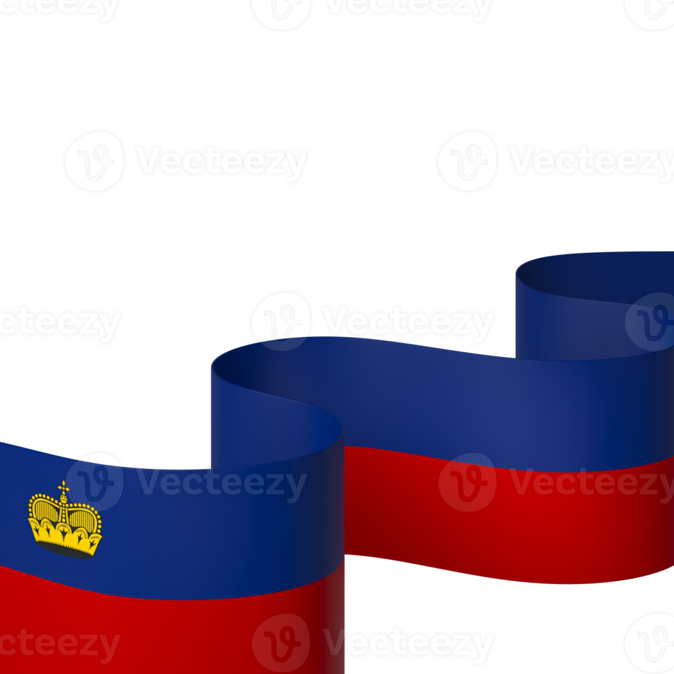 Liechtenstein flag element design national independence day banner ribbon png