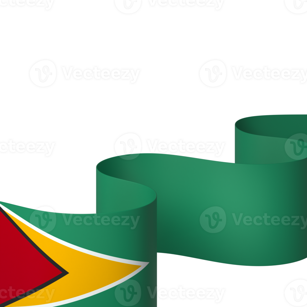 Guyana flag element design national independence day banner ribbon png