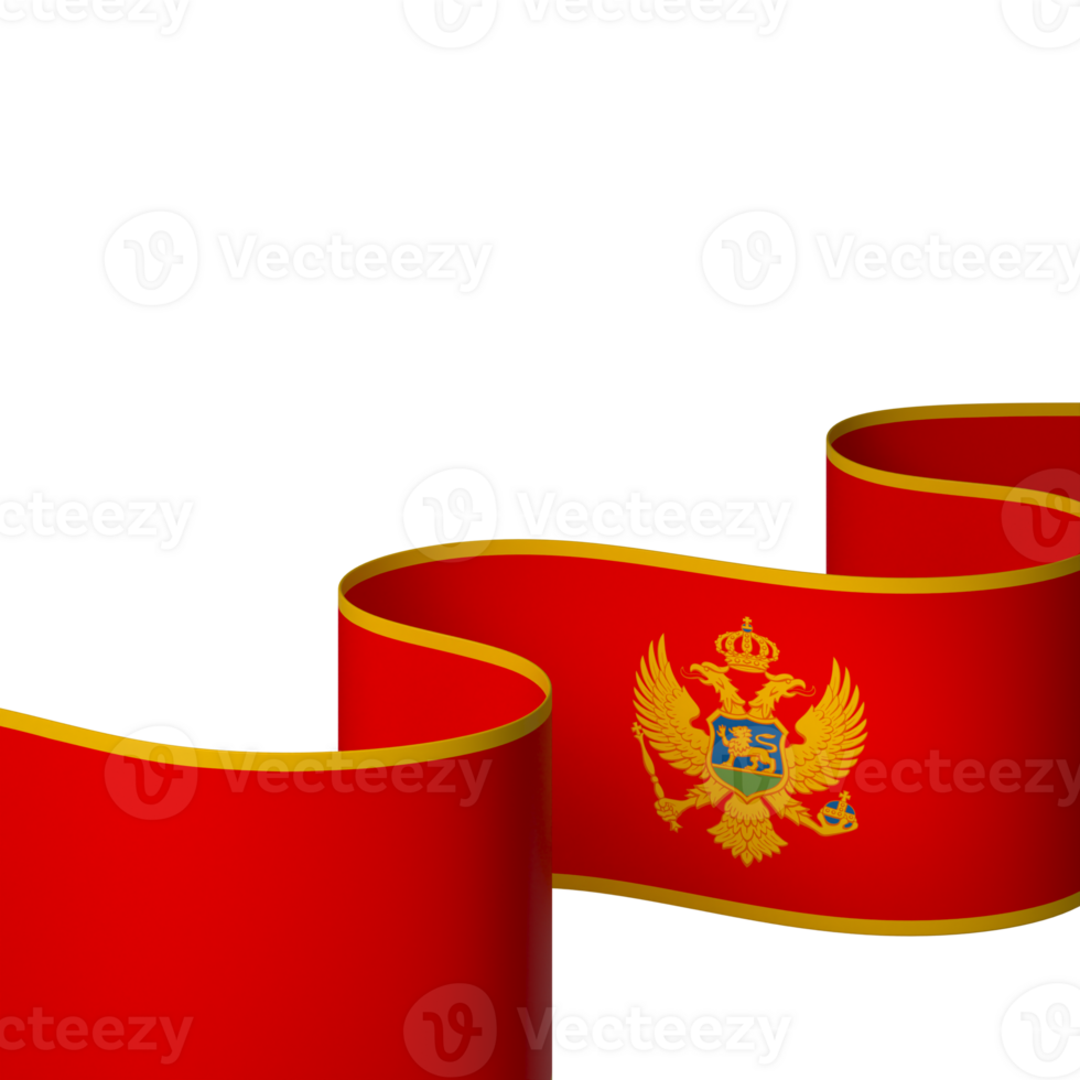 Montenegro flag element design national independence day banner ribbon png