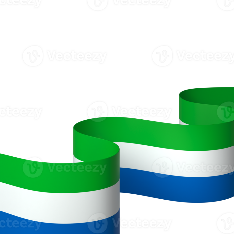 Sierra Leone flag element design national independence day banner ribbon png