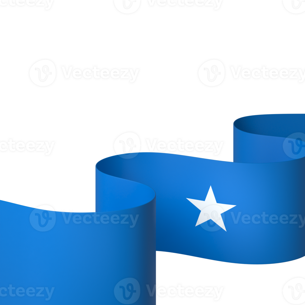 Somalia flag element design national independence day banner ribbon png
