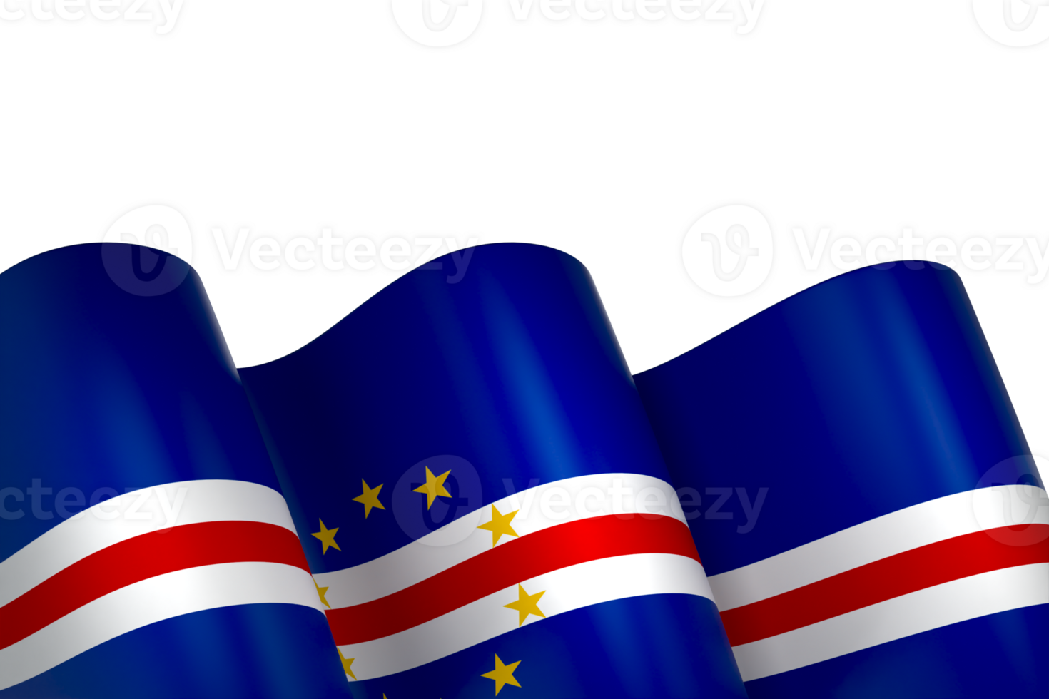 Cabo Verde flag element design national independence day banner ribbon png