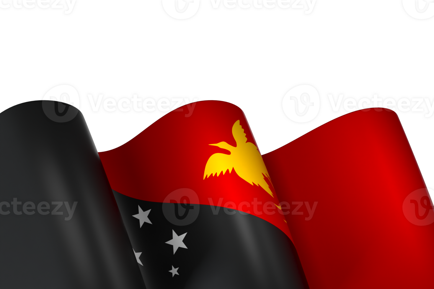 Papua New Guinea flag element design national independence day banner ribbon png