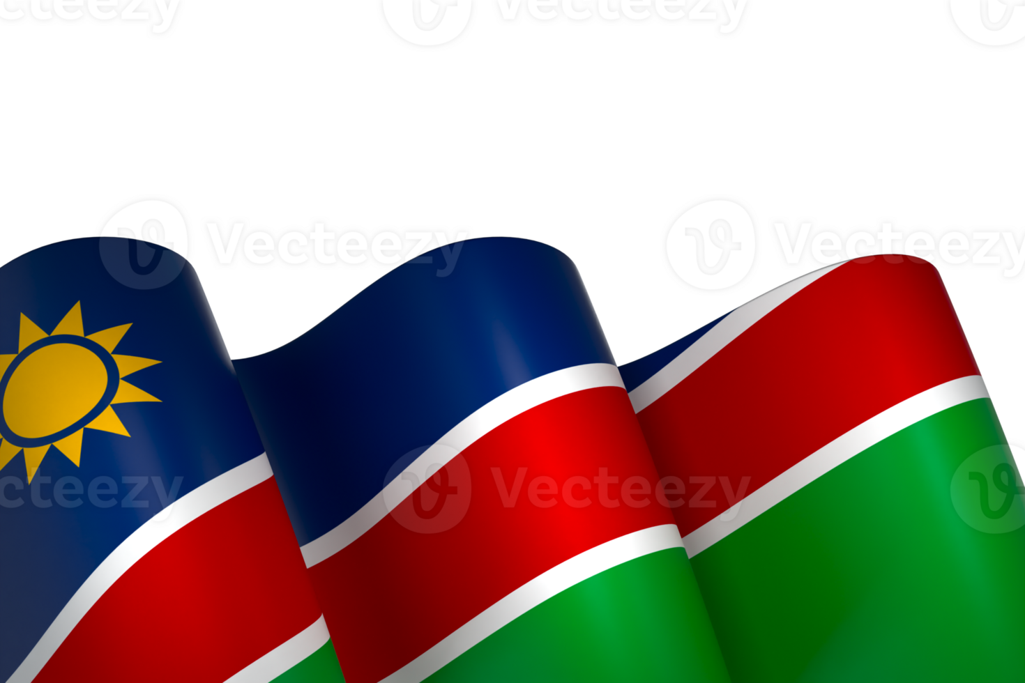 Namibia flag element design national independence day banner ribbon png