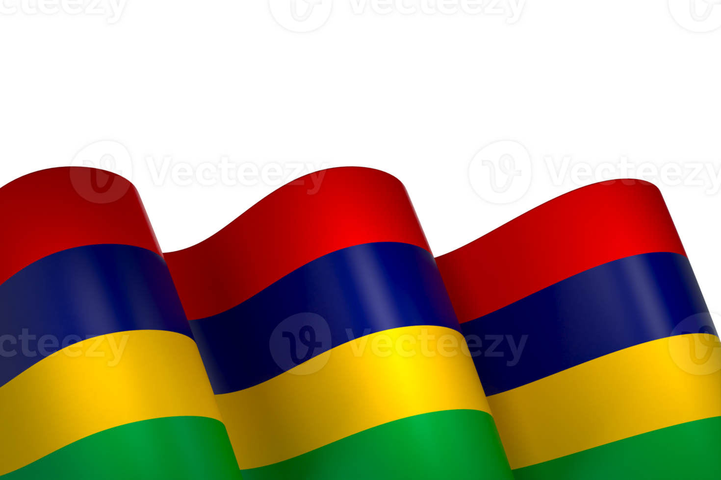 Mauritius flag element design national independence day banner ribbon png