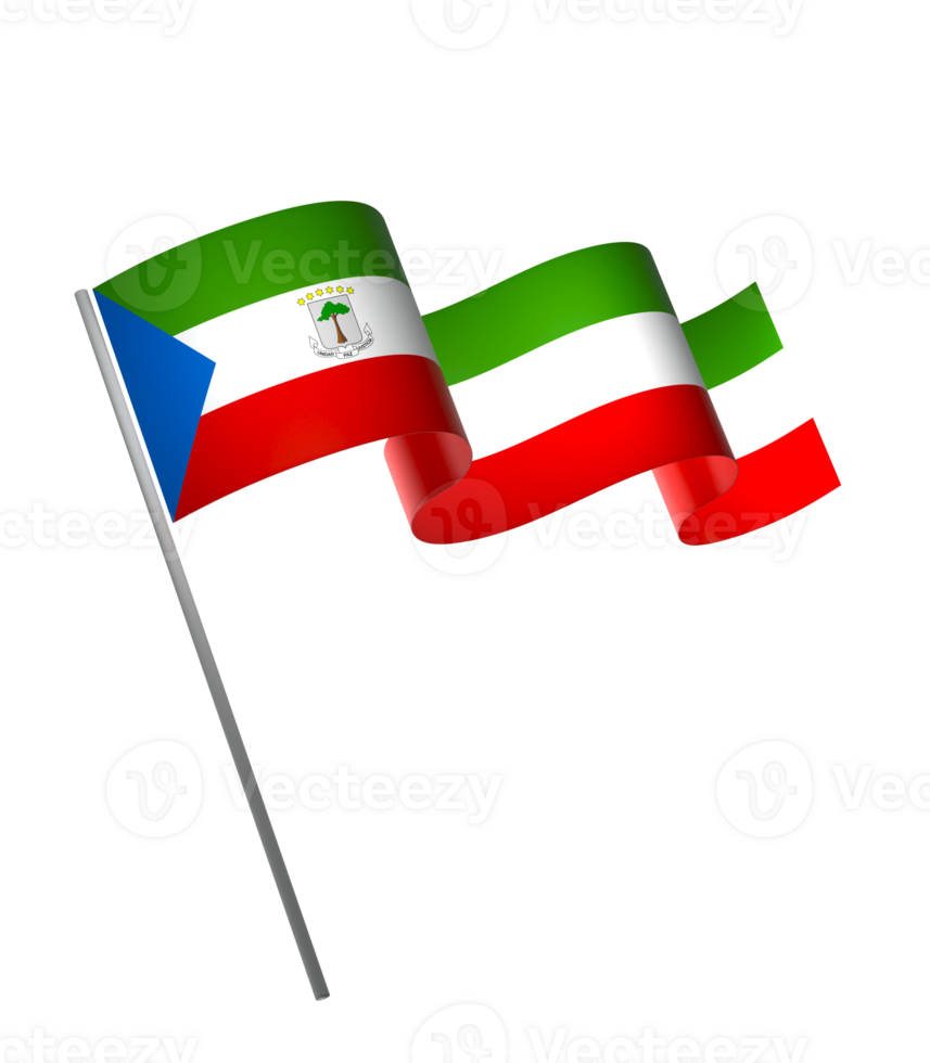 Equatorial Guinea flag element design national independence day banner ribbon png