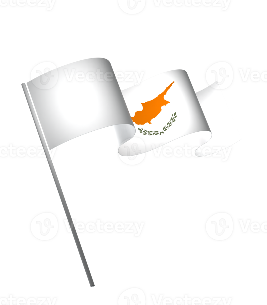 Cyprus flag element design national independence day banner ribbon png