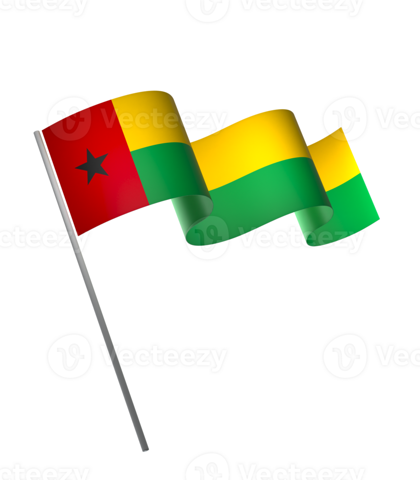 Guinea Bissau flag element design national independence day banner ribbon png