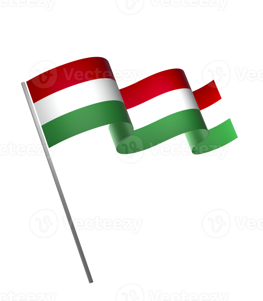 Hungary flag element design national independence day banner ribbon png
