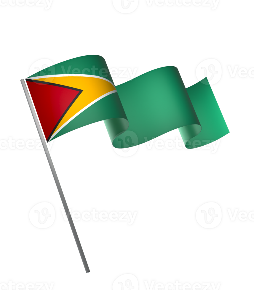 Guyana flag element design national independence day banner ribbon png