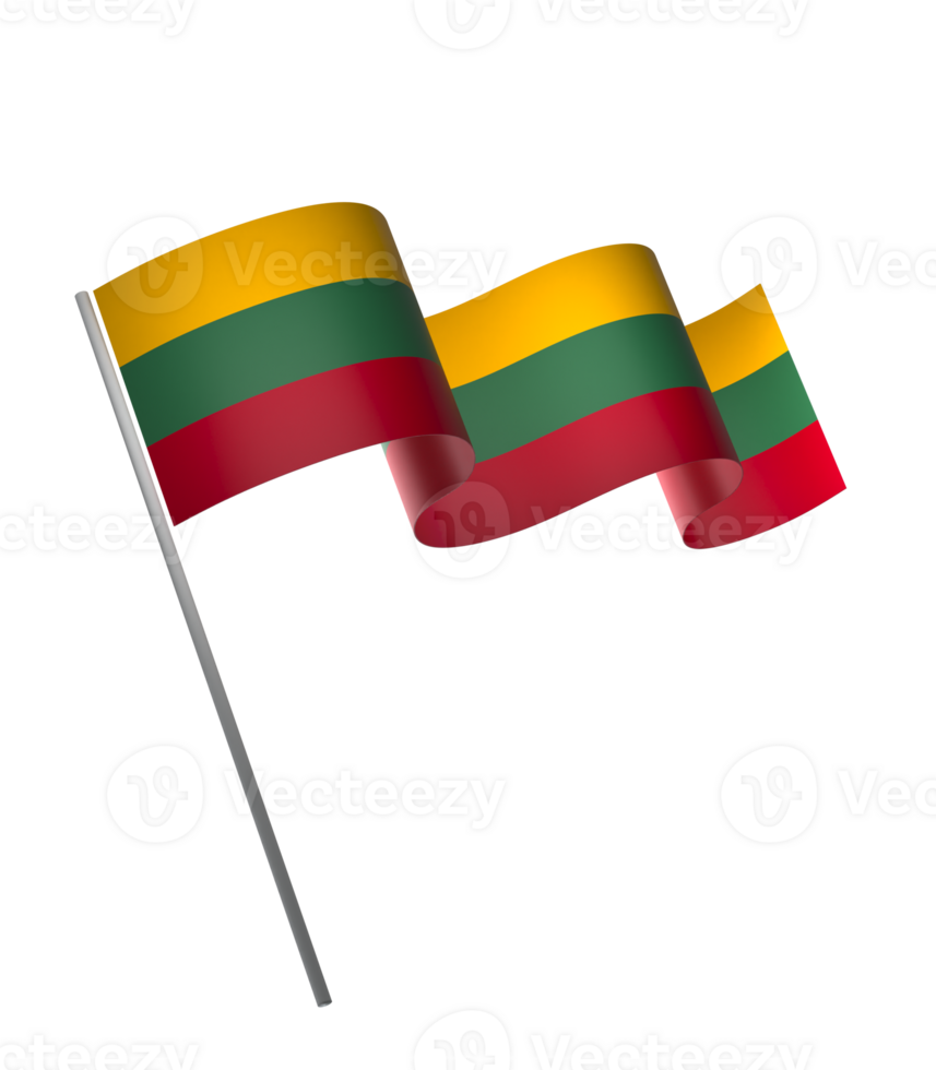 Lithuania flag element design national independence day banner ribbon png
