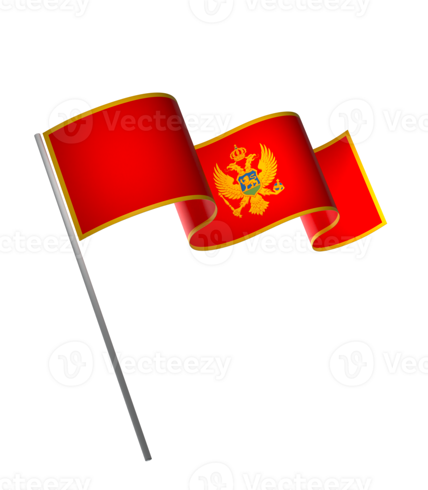 Montenegro flag element design national independence day banner ribbon png