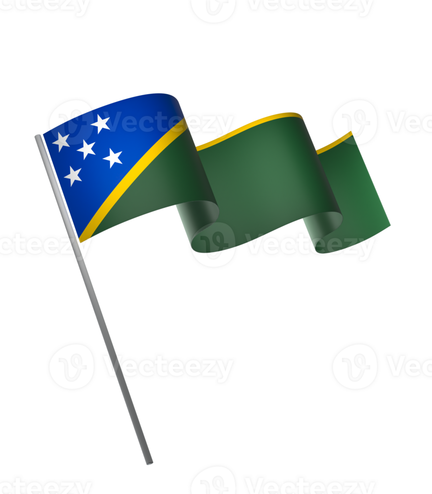 Solomon Islands flag element design national independence day banner ribbon png
