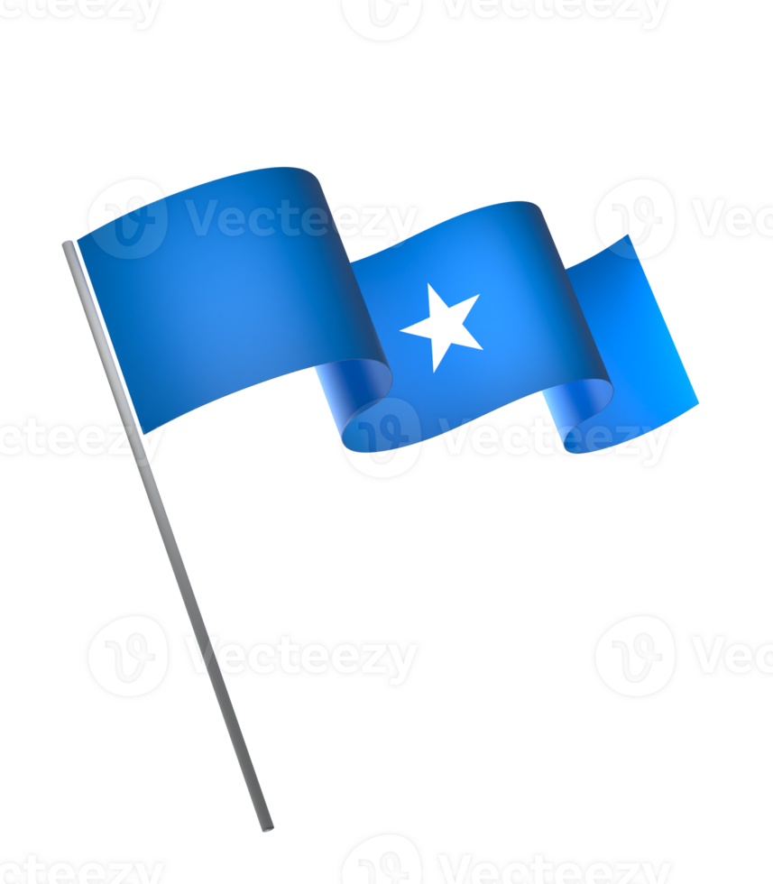 Somalia flag element design national independence day banner ribbon png