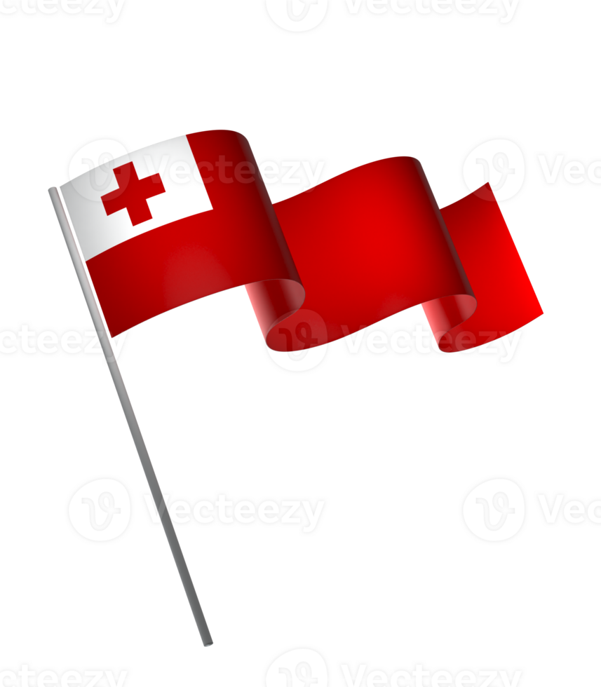 Tonga flag element design national independence day banner ribbon png