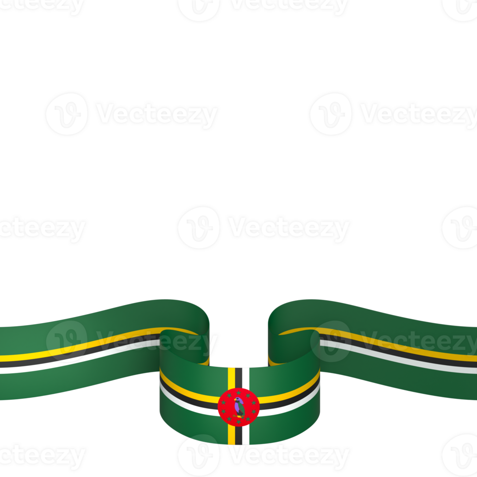Dominica flag element design national independence day banner ribbon png