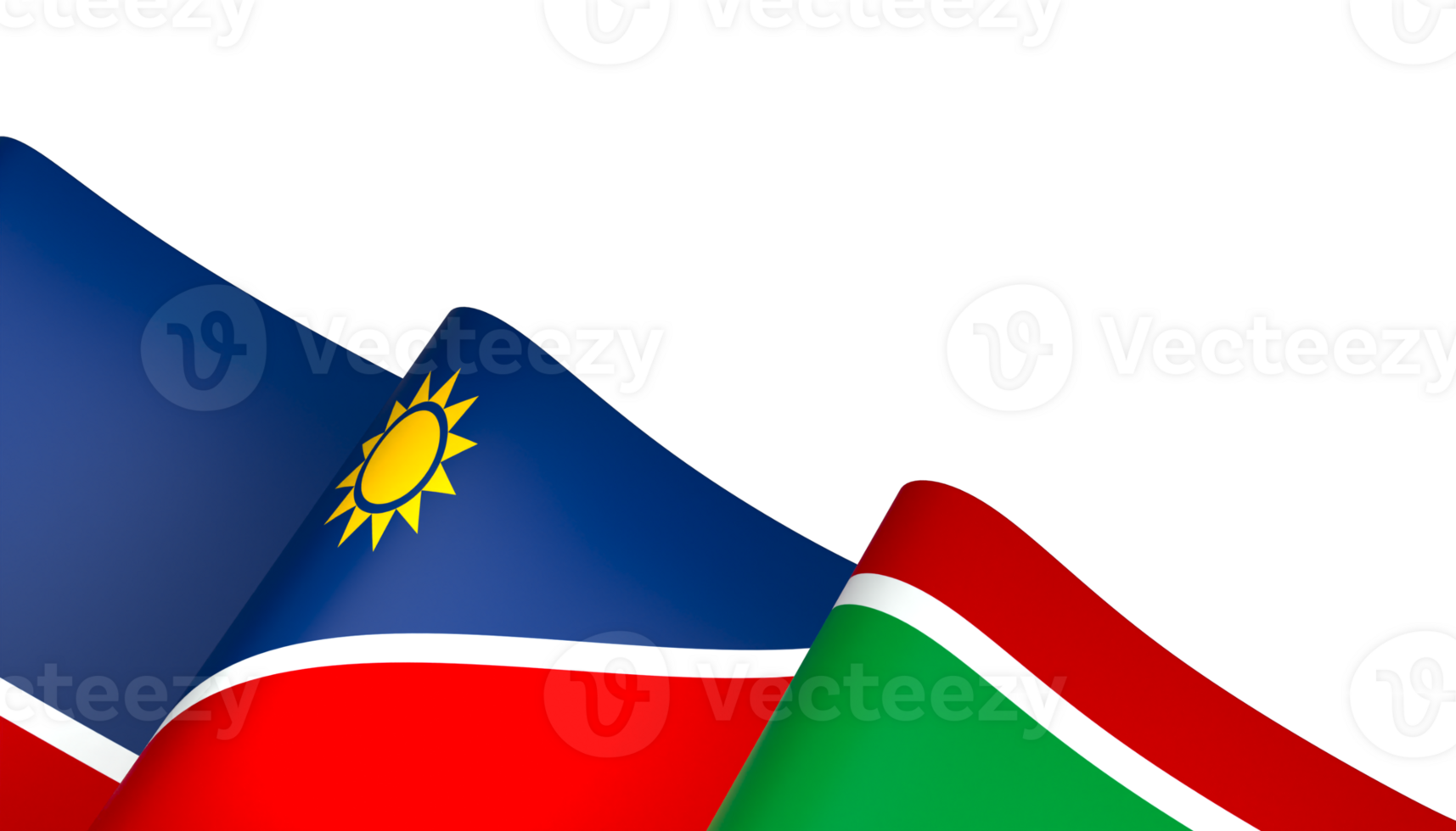 Namibia flag element design national independence day banner ribbon png