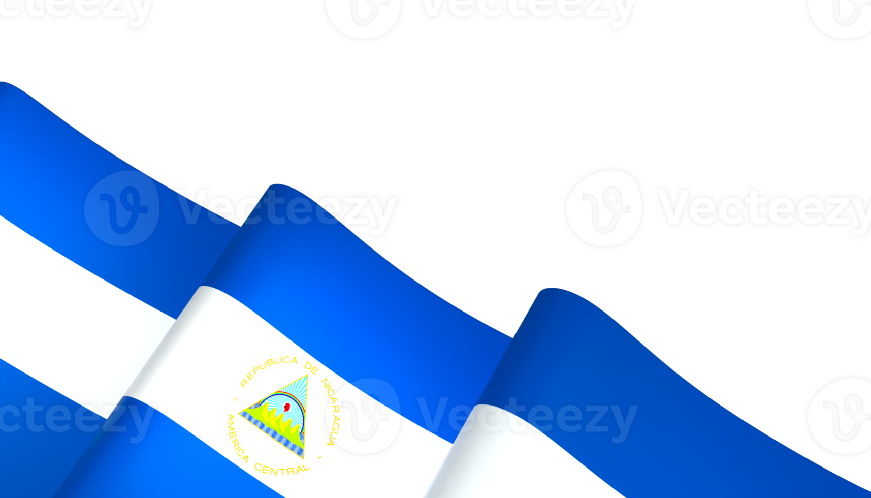 Nicaragua flag element design national independence day banner ribbon png