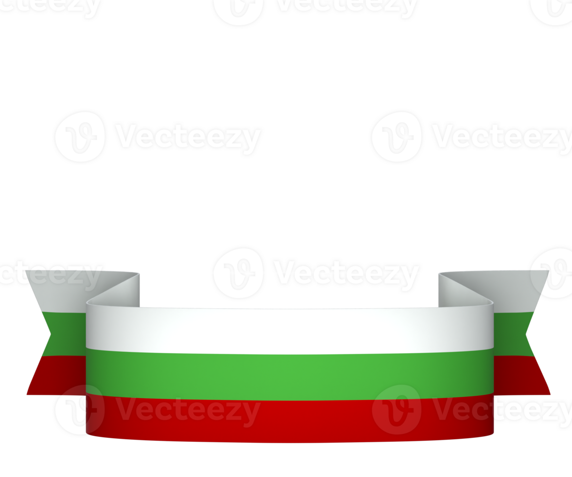 Bulgaria flag element design national independence day banner ribbon png