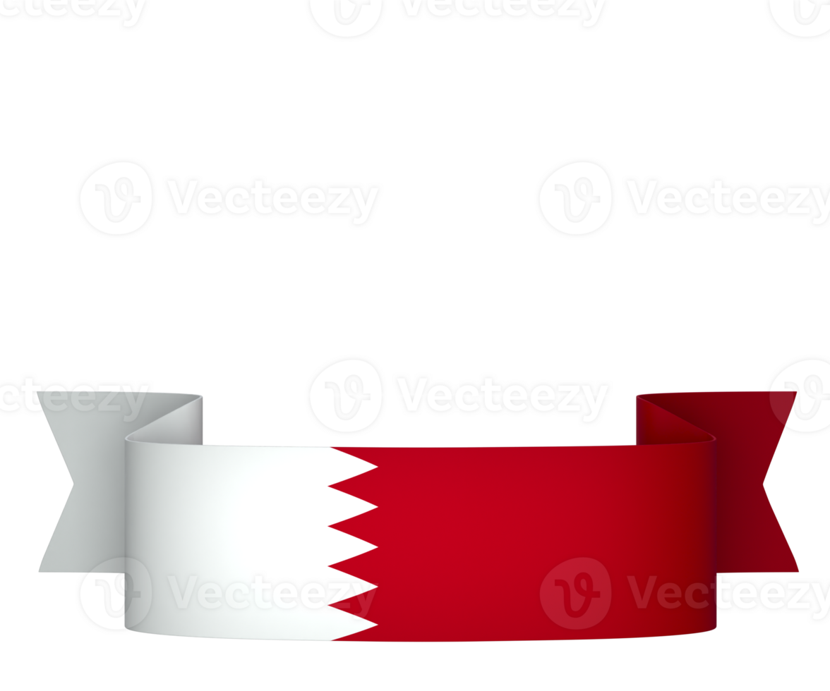 Bahrain flag element design national independence day banner ribbon png