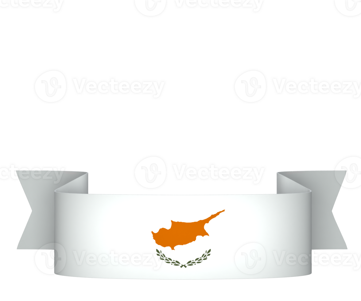 Cyprus flag element design national independence day banner ribbon png
