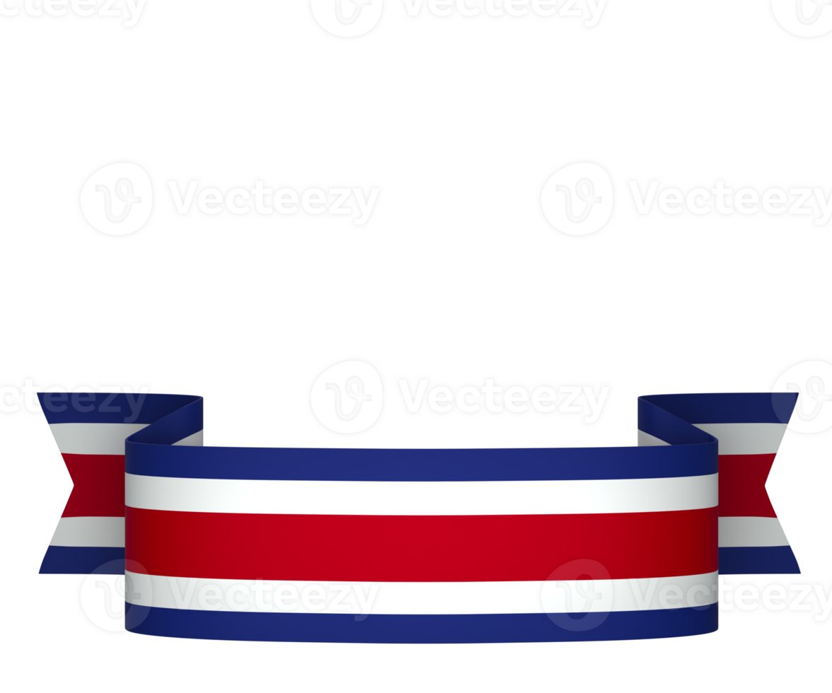 Costa Rica flag element design national independence day banner ribbon png