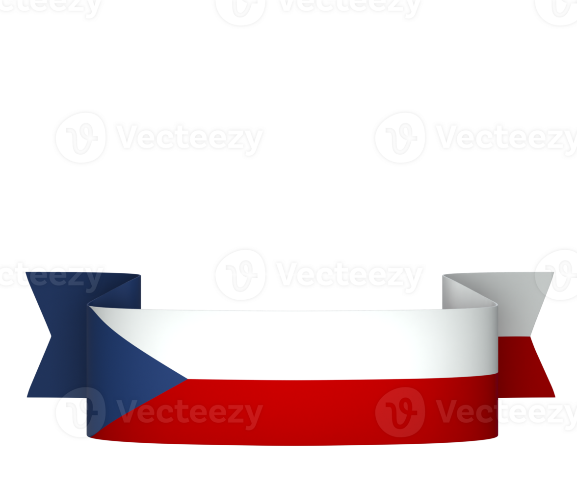 tchèque république drapeau élément conception nationale indépendance journée bannière ruban png