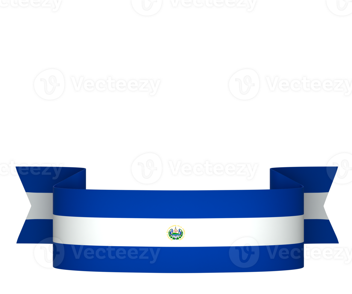 El Salvador flag element design national independence day banner ribbon png