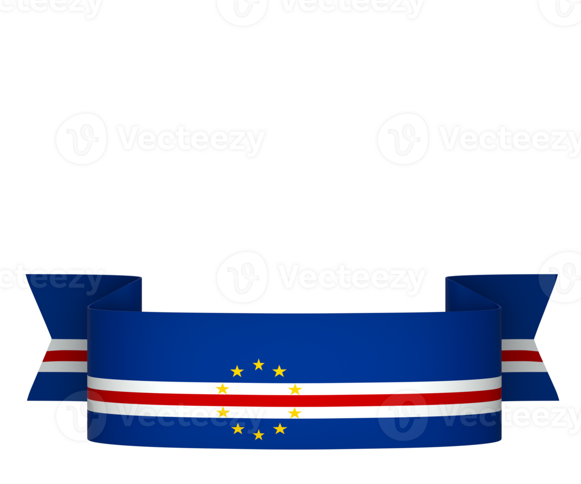 Cabo Verde flag element design national independence day banner ribbon png