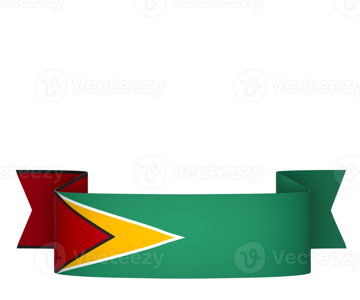 Guyana flag element design national independence day banner ribbon png