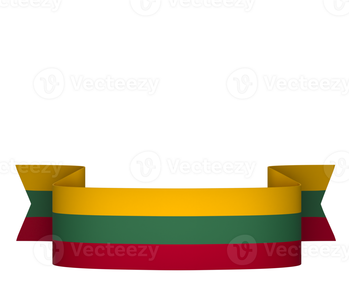 Lithuania flag element design national independence day banner ribbon png