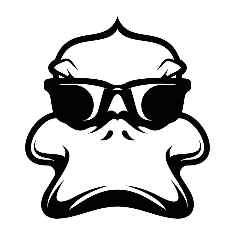 Duck Sunglass Outline vector