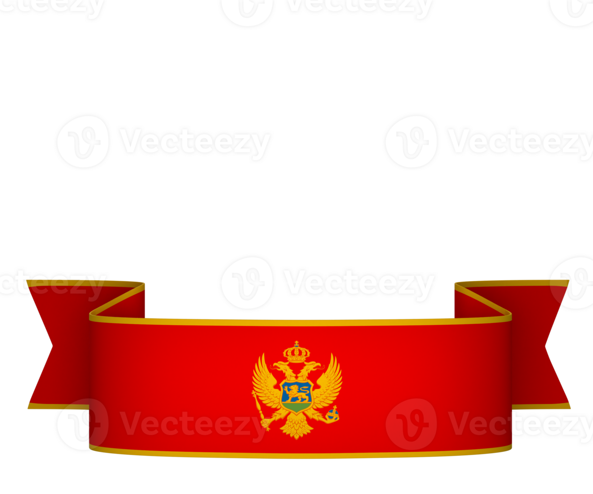 Montenegro flag element design national independence day banner ribbon png