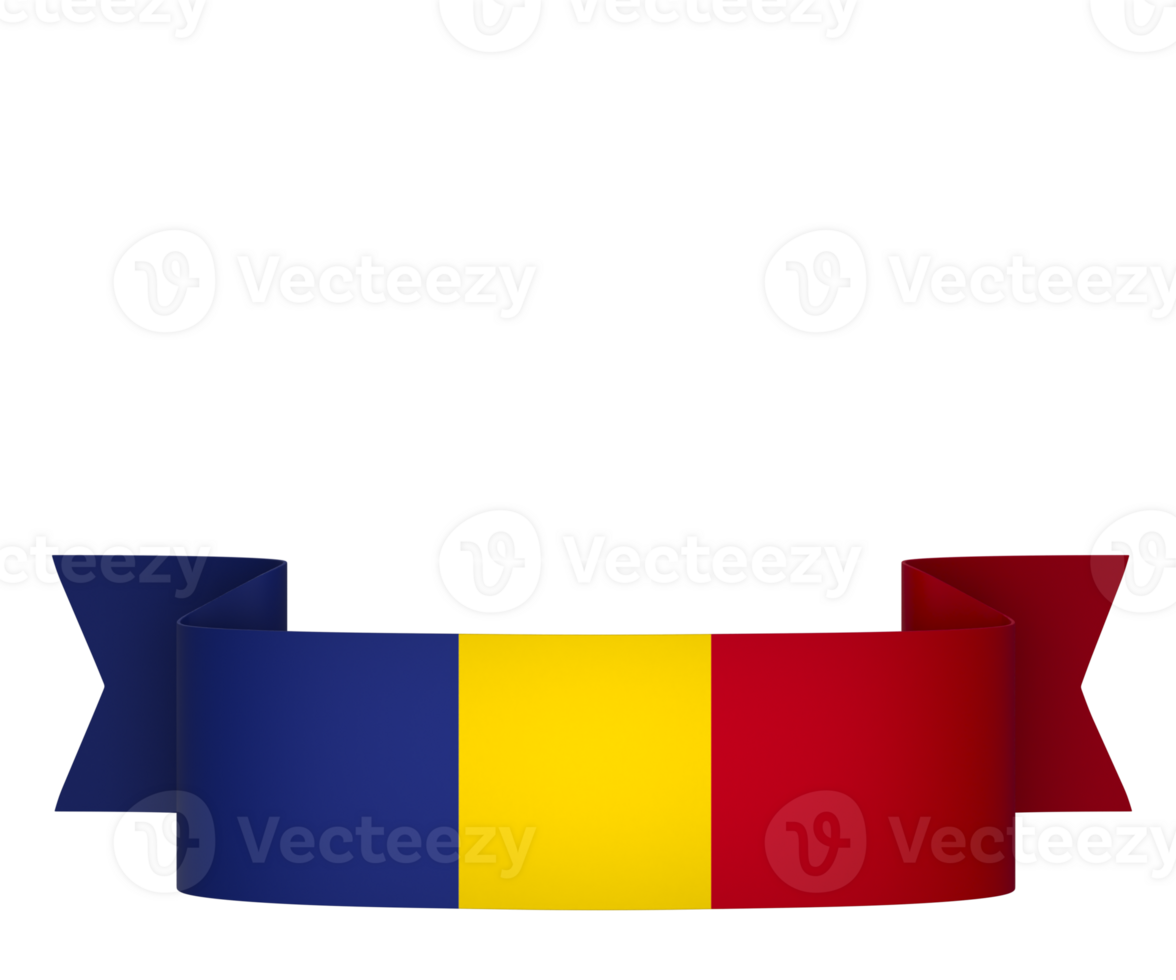 Romania flag element design national independence day banner ribbon png