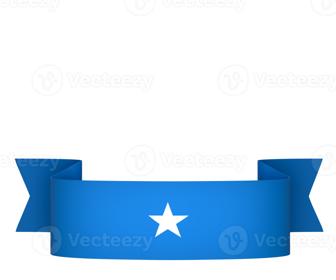 Somalia flag element design national independence day banner ribbon png
