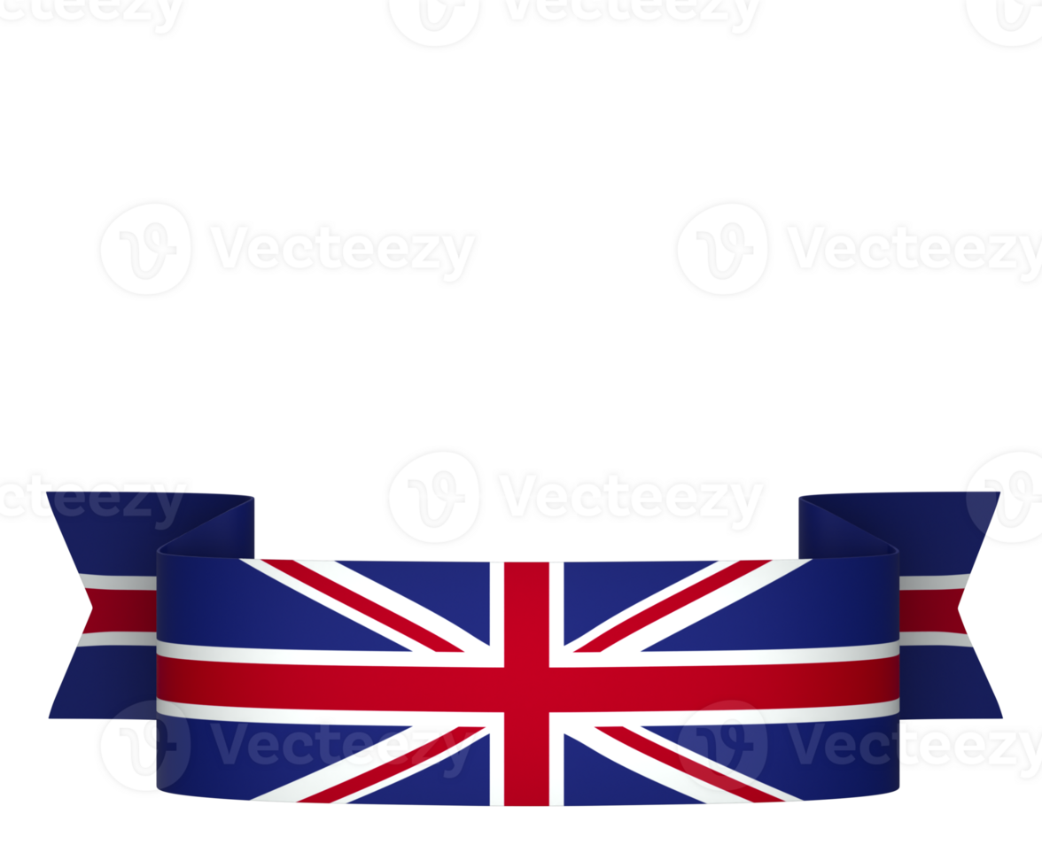 United Kingdom flag element design national independence day banner ribbon png