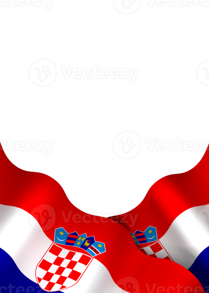Croatia flag element design national independence day banner ribbon png