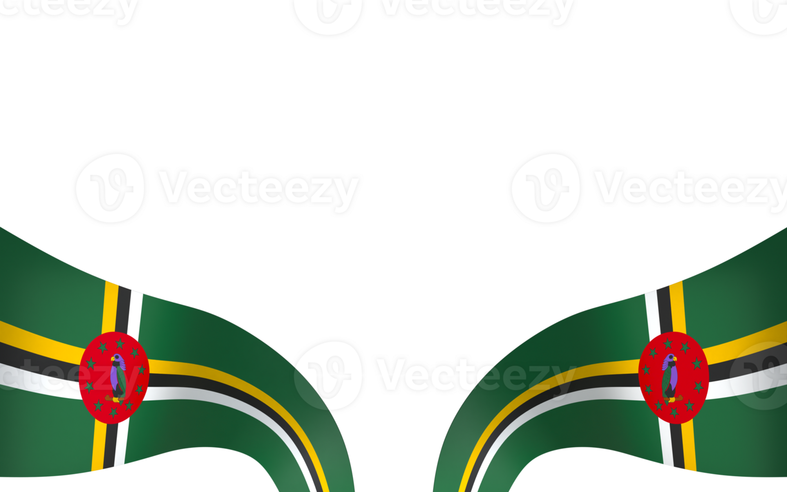 Dominica flag element design national independence day banner ribbon png