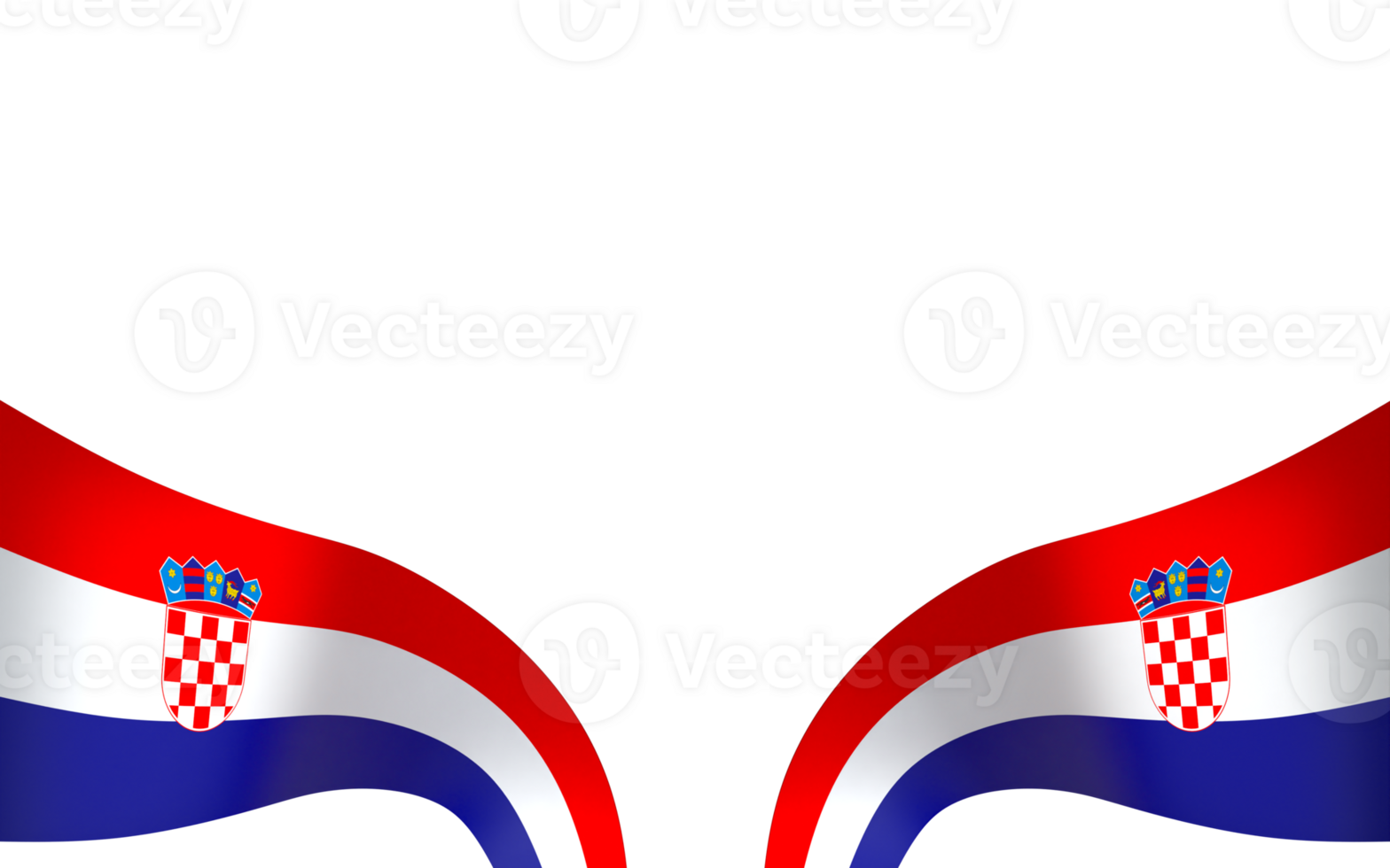 Croatia flag element design national independence day banner ribbon png