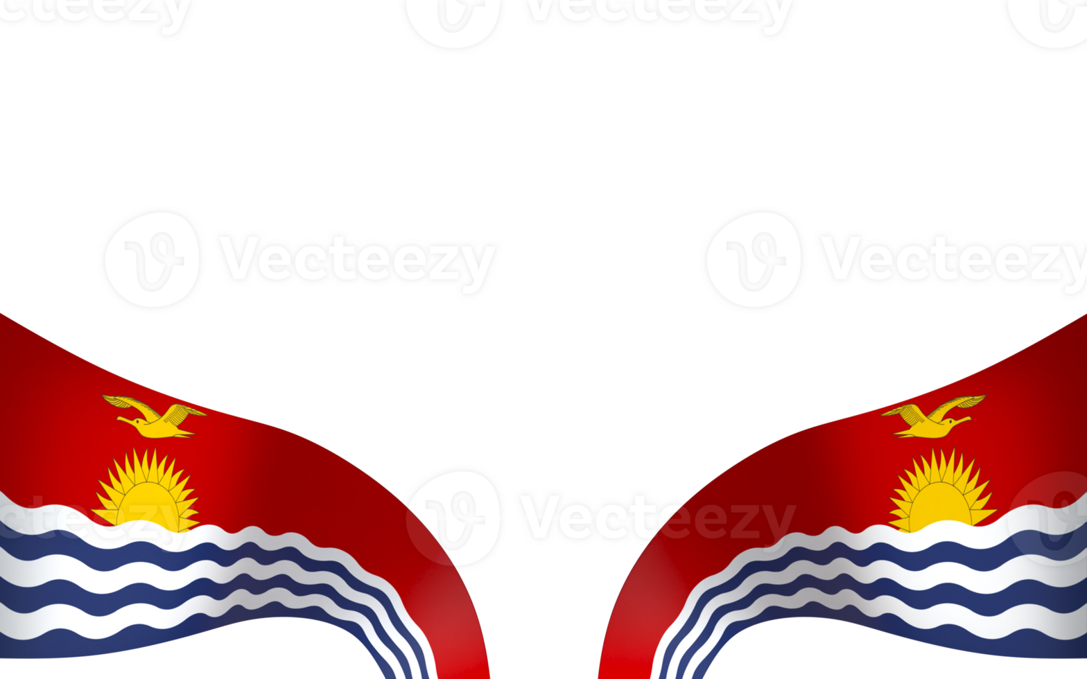 Kiribati flag element design national independence day banner ribbon png