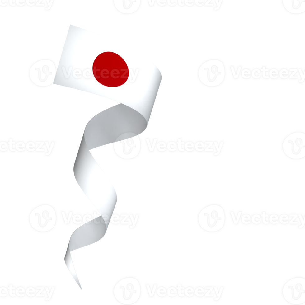 Japan flag element design national independence day banner ribbon png