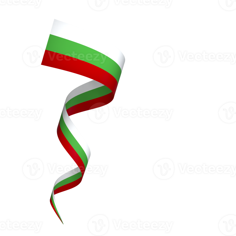 Bulgaria flag element design national independence day banner ribbon png