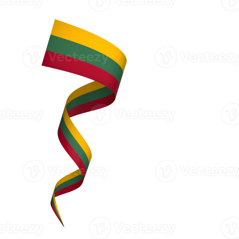 Lithuania flag element design national independence day banner ribbon png