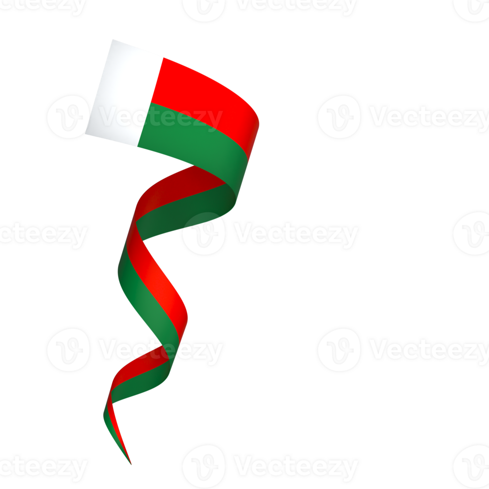 Madagascar flag element design national independence day banner ribbon png