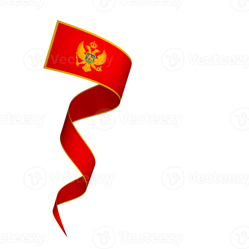 Montenegro flag element design national independence day banner ribbon png