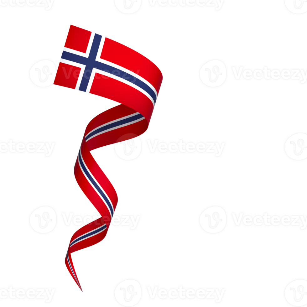 Norway flag element design national independence day banner ribbon png