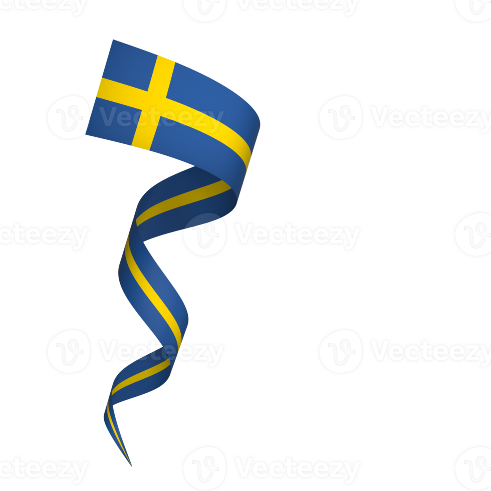 Svezia bandiera elemento design nazionale indipendenza giorno bandiera nastro png