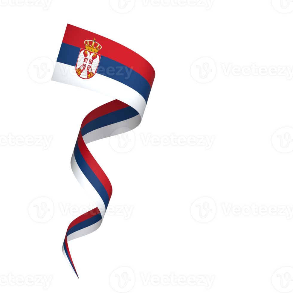 Serbia flag element design national independence day banner ribbon png